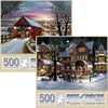 Bits And Pieces – Value Set Of Two 500 Piece Jigsaw Puzzles For Adults – The Joys Of Christmas, Winter Holiday Jigsaw Puzzles By Artist H. Hargrove, Completed Puzzle Size: 18' X 24'