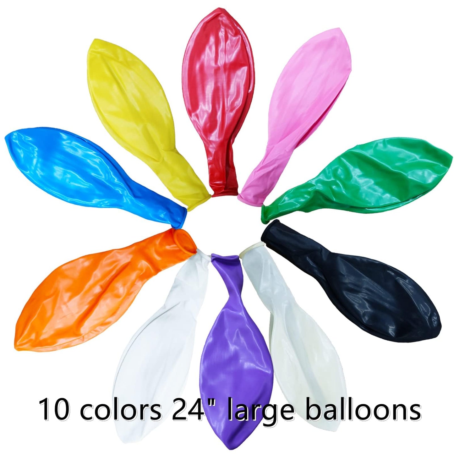 15Pcs Latex Big Balloons 24 Inch Assorted Large Balloons Giant Balloons For Wedding Baby Shower Valentine'S Day Birthday Party Decorations