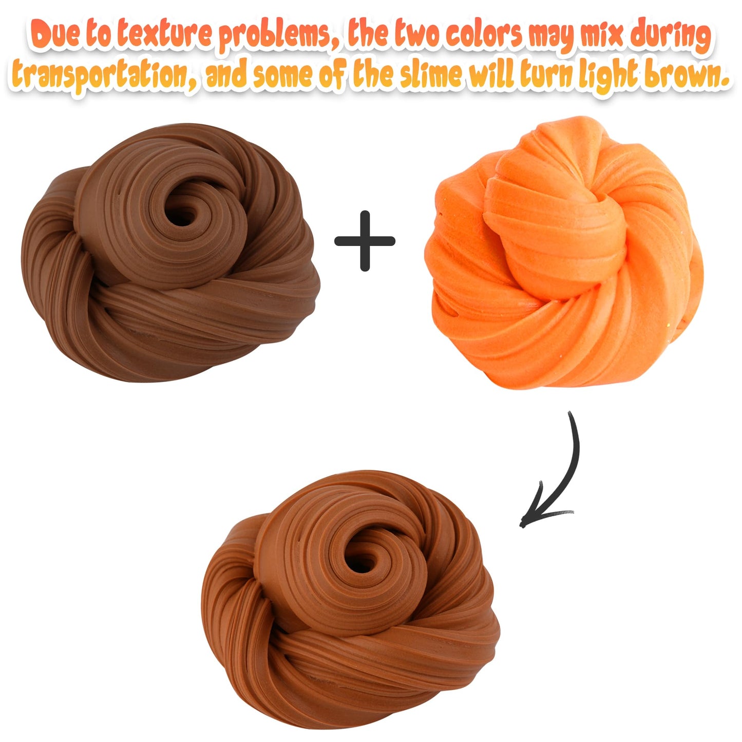 Turkey Orange & Brown Butter Slime, Super Soft And Non-Sticky Premade Slime, Slime Party Favors For Kids, Sensory Toys Girls Gif
