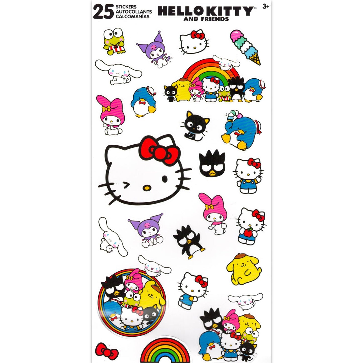 Hello Kitty Party Favors for Boys & Girls Bundle ~ 12 Pack Hello Kitty Sticker Sheets for Kids Birthday Party Goodie Bags | Hell