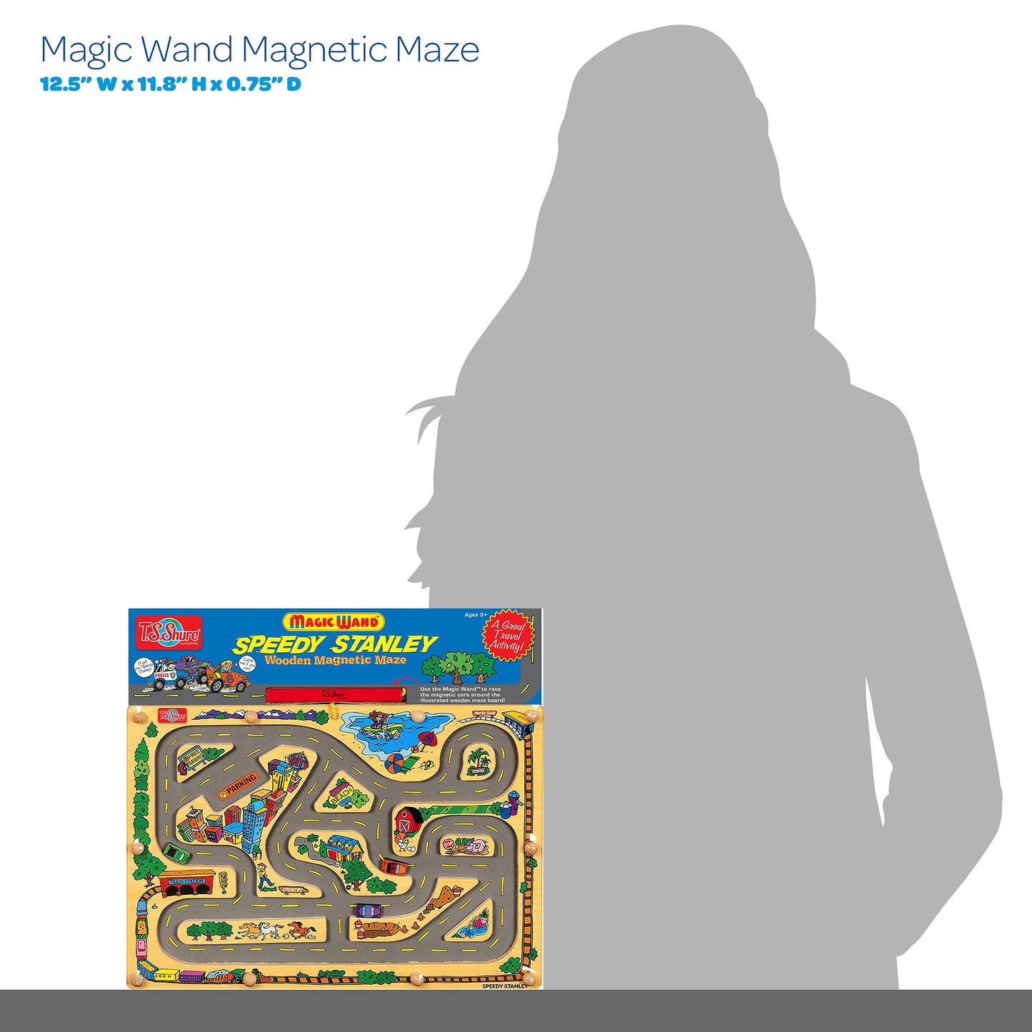 Bendon Ts Shure Racecar Magic Wand Magnetic Maze With 3 Magnets And Magnetic Magic Wand 50294