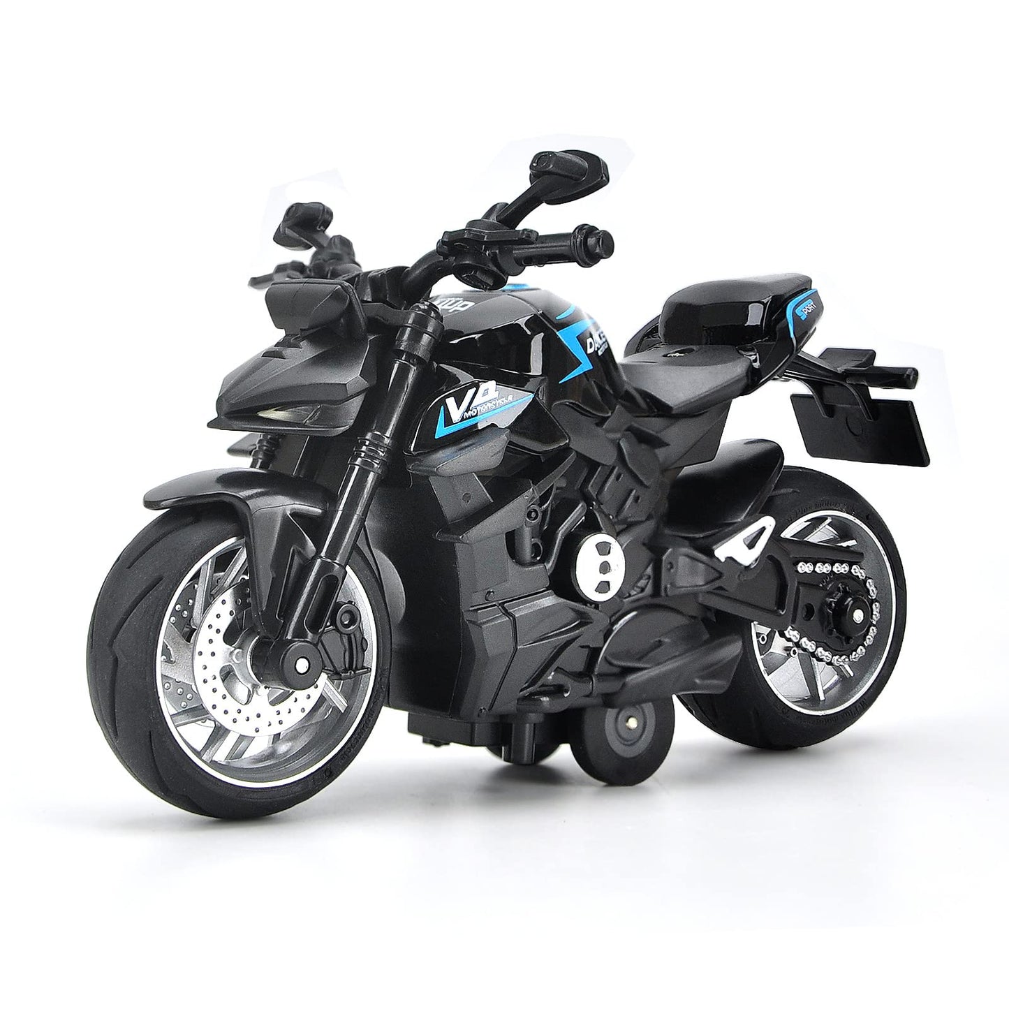 Cyysfivqz Pull Back Motorcycle Toys, Motorcycle Model With Light And Music, Toy Motorcycles For Boys Kids Age 3+ Year Old Christ