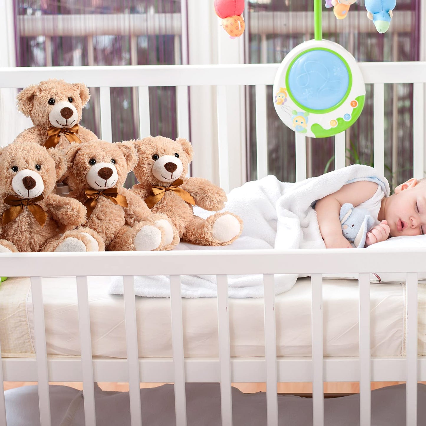 Civaner 4 Pack 14 Inches Bear Plush Stuffed Animals Cute Soft Bears Gifts Bulk For Girls Boys Girlfriend(Light Brown)