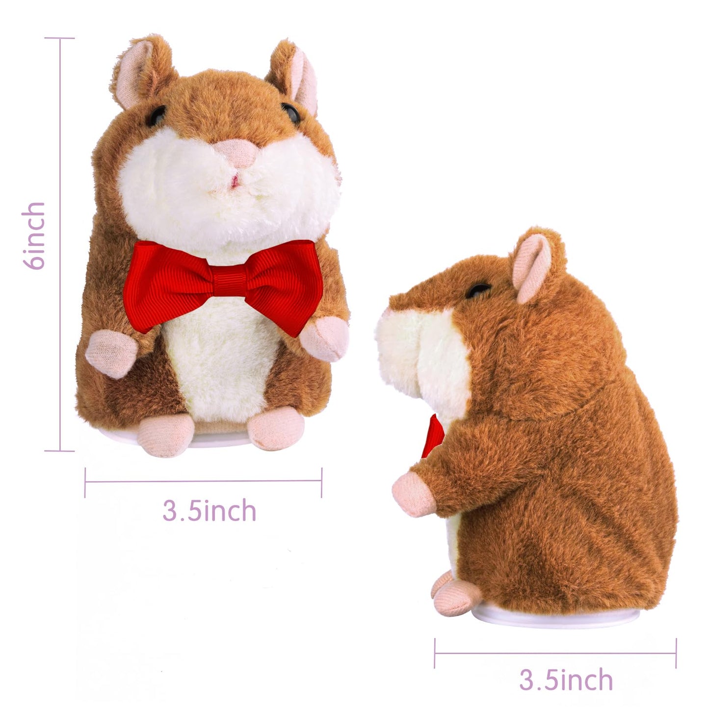 Talking Hamster Repeats What You Say, One Year Old Boy Girl Toys Birthday Gifts, Baby Toys 0-6-12-18 Months, Valentine First Bir