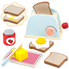 Airlab Play Kitchen Accessories Toddlers 1-3 Wooden Pop-up Toaster Toy Play Food Kids Age 1 2 3, Bread, Butter, Poached Egg Cutt
