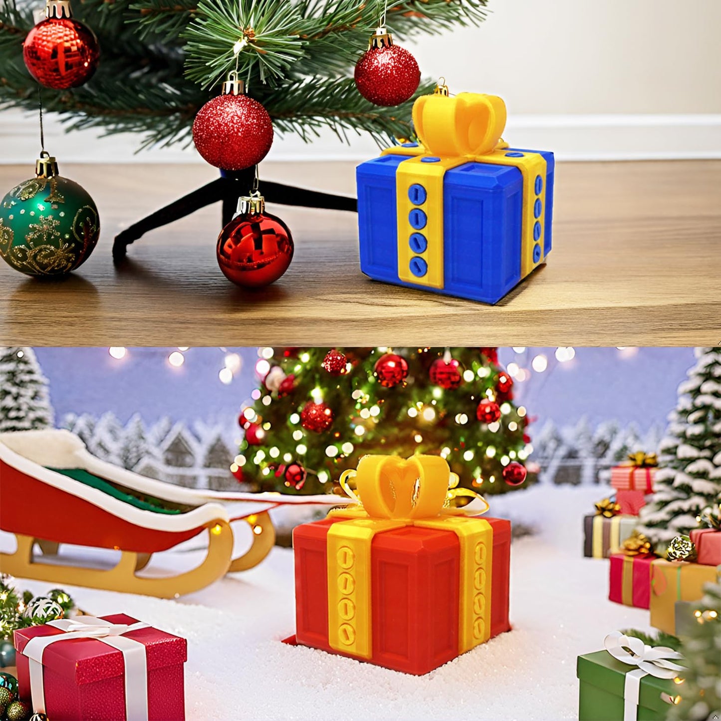 EXQDYNM Annoying Gift Box with Screws,Take Apart Box to Get Gift,Puzzle of Box toy,Surprise Funny Prank Christmas Gift Box,Hilar