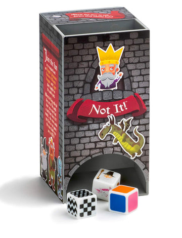 Not It Dice Games for Kids Strategy Game for Family Night Fun Card Game Stocking Stuffer Gift 3+ Players Ages 6+ Castle Land