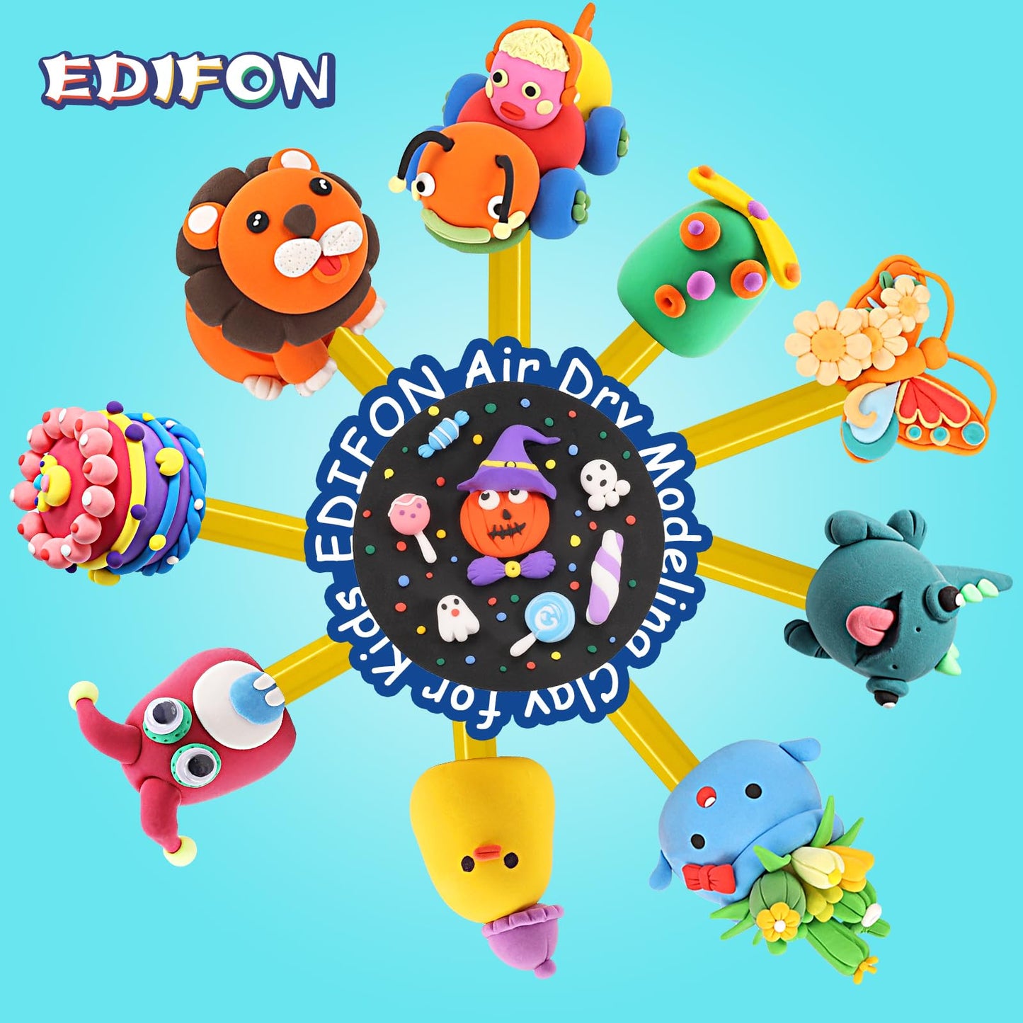 Air Dry Clay Kit, Edifon Modeling Clay Ultra Light Magic Clay With Tools, Safe And Non-Toxic Modeling Clay, Ideal Gift For Kids