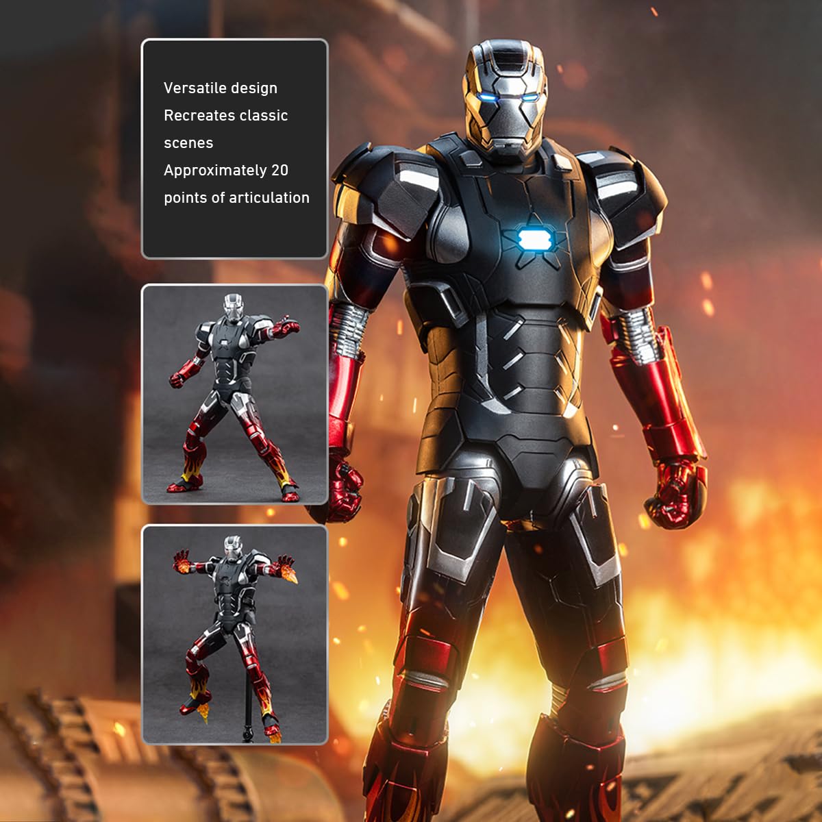 Hiplay Zd Toys 1/10 Iron Man Mk22 Non-Luminous 1906-22 Action Figure
