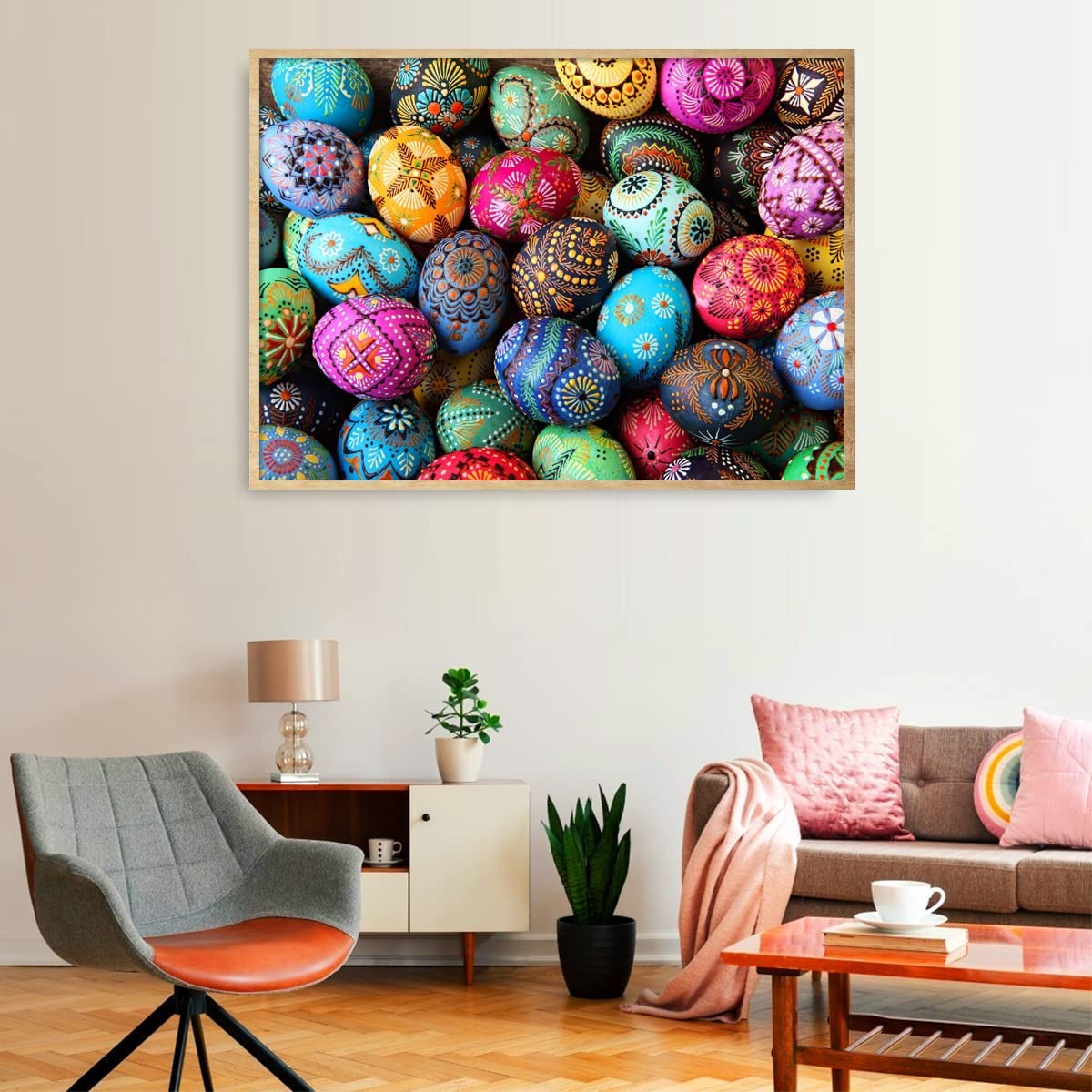 Huadada Puzzles For Adults 1000 Piece-Easter Egg-1000 Piece Puzzles For Adults And Kids Educational Easter Egg Puzzle (27.56' X 19.67')