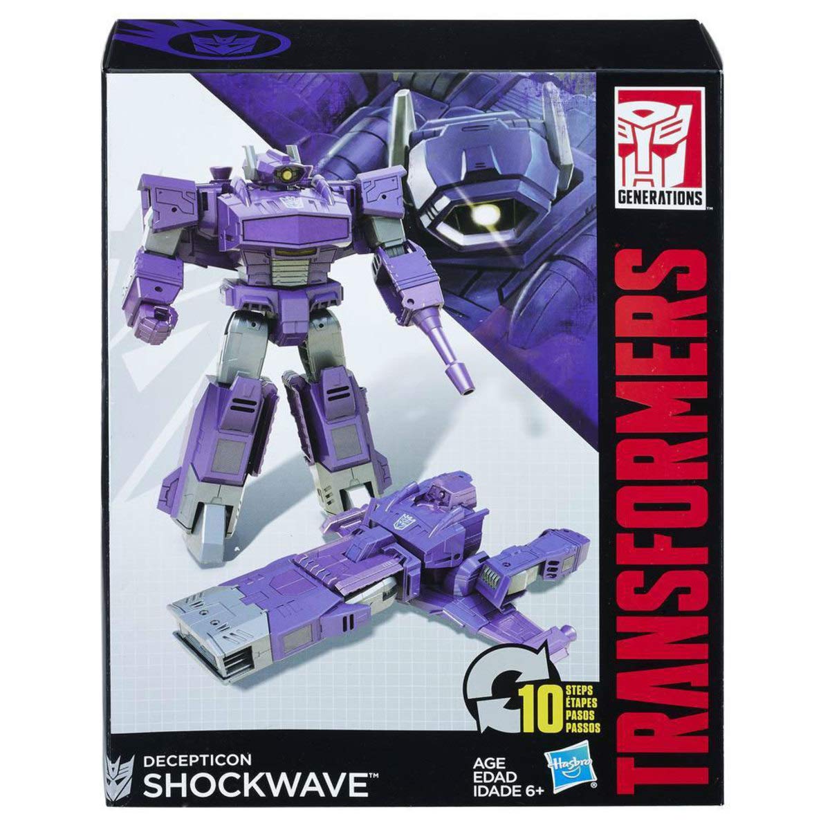 Hasbro Transformers Generations Shockwave Figure, Red, Plastic, Model 630509649143, Cyber Battalion Class