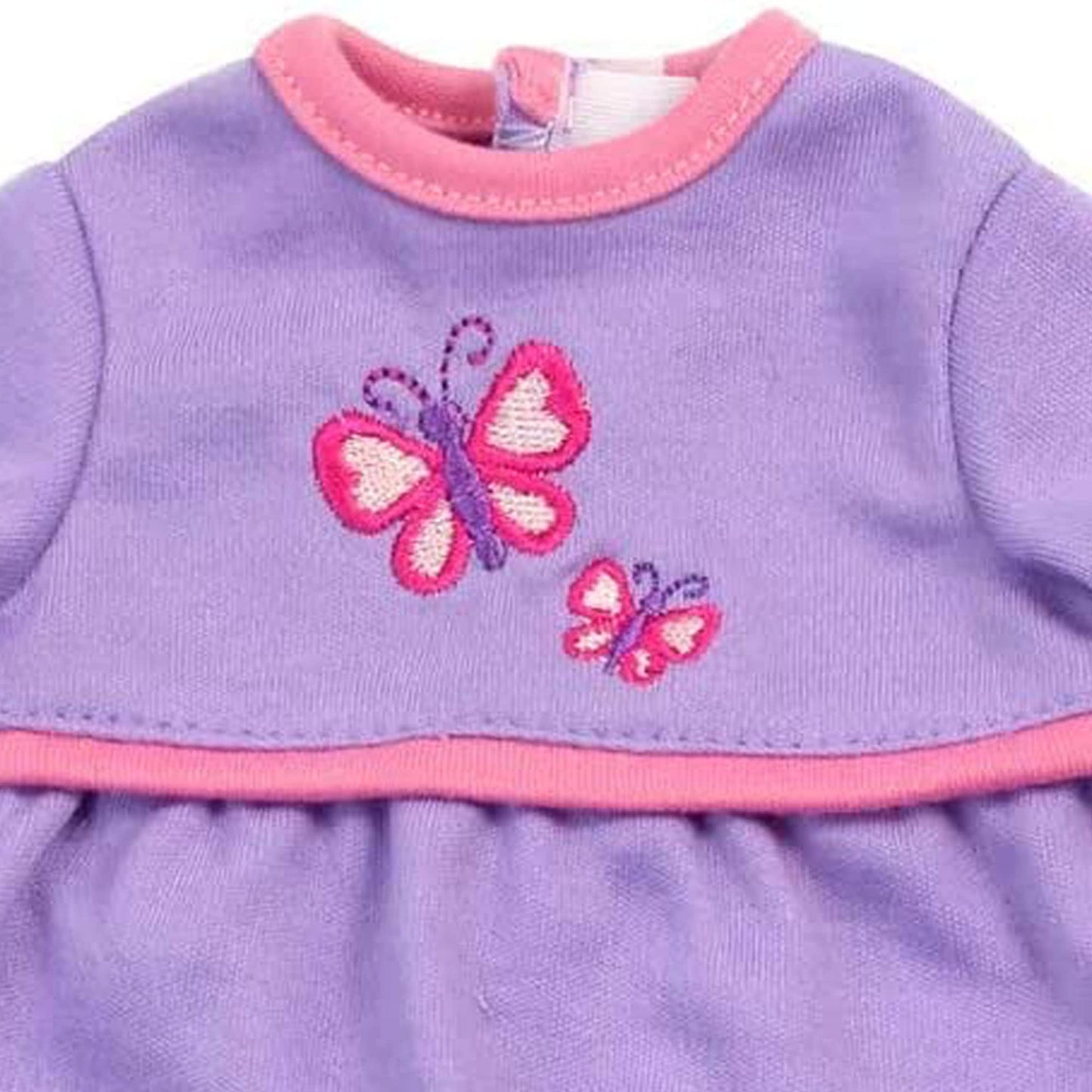Sophia'S Long Sleeve Embroidered Butterfly One Piece Bodysuit For 15 Inch Dolls, Lavender