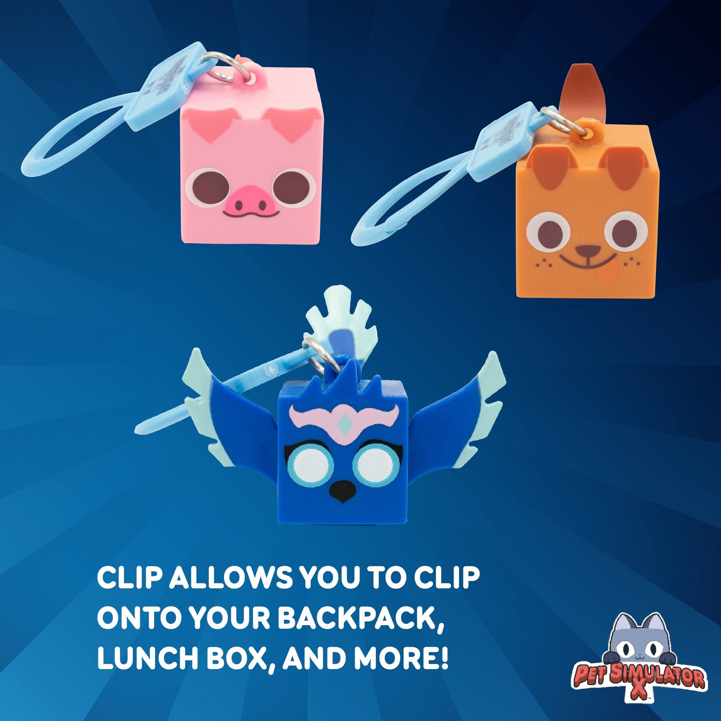 Pet Simulator X - Mystery Pet Minifigure Toys With Collector Clip - Blind Bags 24 Pack Box And Chance Of Dlc Code - Surprise Collectable