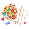 kidus Montessori Wooden Fishing Game for Toddlers, Fine Motor Skills Toy, Multicolor, 10" - Perfect Birthday Gift for Boys & Girls