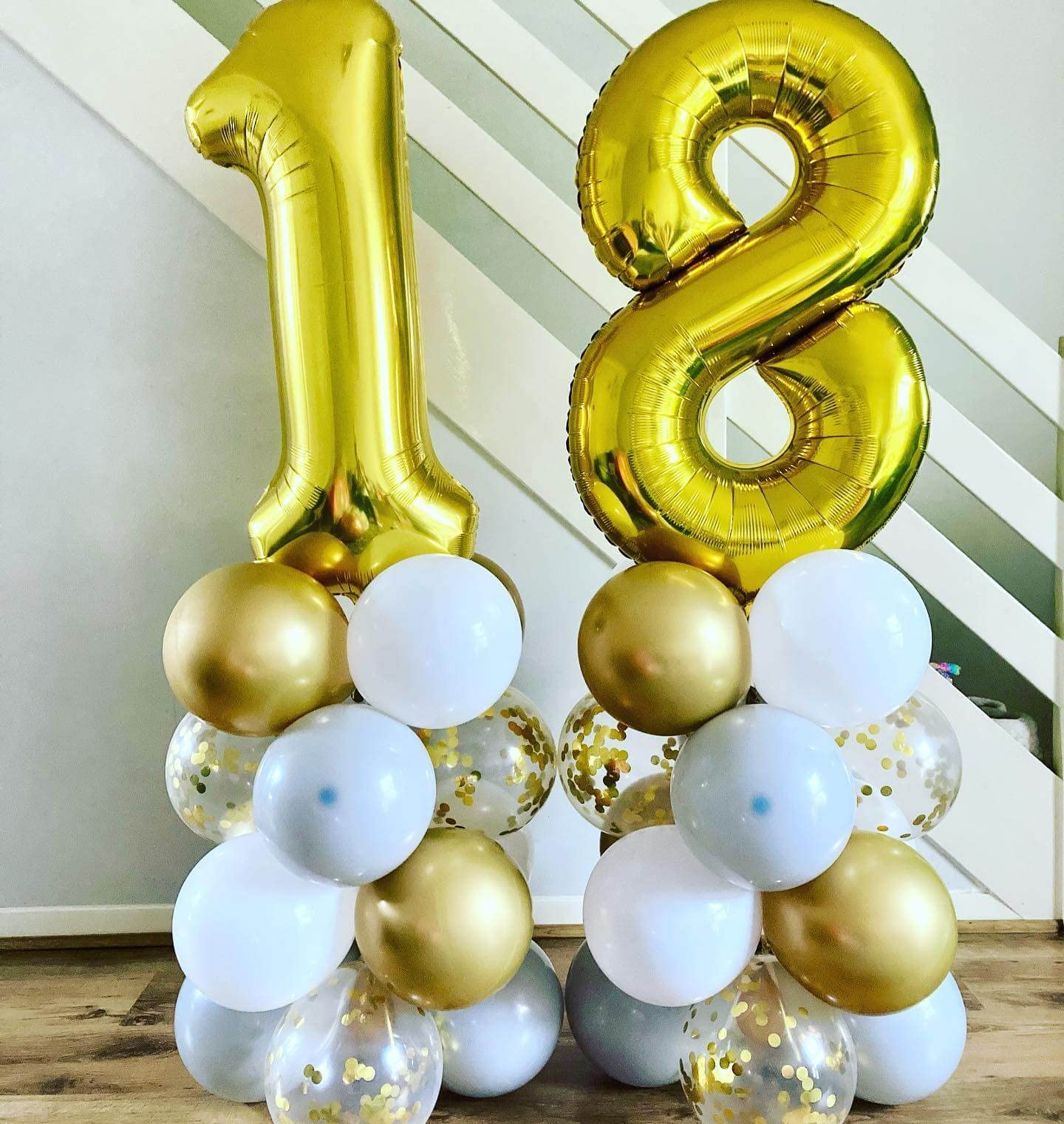 40 Inch Gold 17 Number Balloons Giant 17 Balloons Gold Birthday 17 Balloons 17Th Birthday Anniversary Party Decorations Supplies