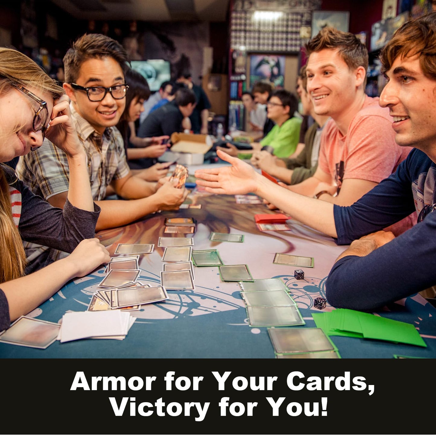 Standard MTG Card Sleeves 1000 Pack Sturdy Card Protectors Sleeves Matte Back Finish Perfect Shuffling - Protect All Your Trading Cards TCG Cards & Sports Cards by Fabmaker Never Tear 66x91mm