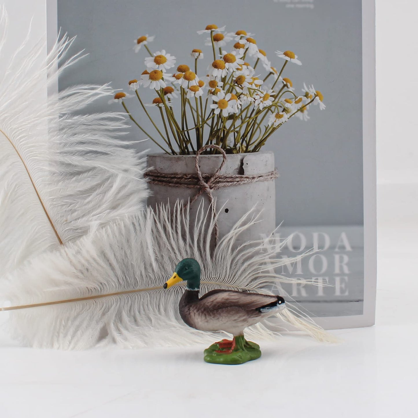 Lc Joycre Mallard Duck Figurines Plastic Duck Toy For Kids Farm Animal Figurines Toy For Toddlers Teaching Tools Educational Gif
