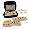 uvcany Rummy Cube Game Set with 4 Wooden Racks, 106 Tiles, Portable Case, Multicolor Family Board Game