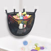 DOCMON Bath Toy Storage Large Capacity Bath Toy Holder with Buttom Zipper Quick Release Bathtub Toy Storage with Large Pocket Corner Mesh Bath Toy Organizer Basket Bin for Bathroom Toys - Black
