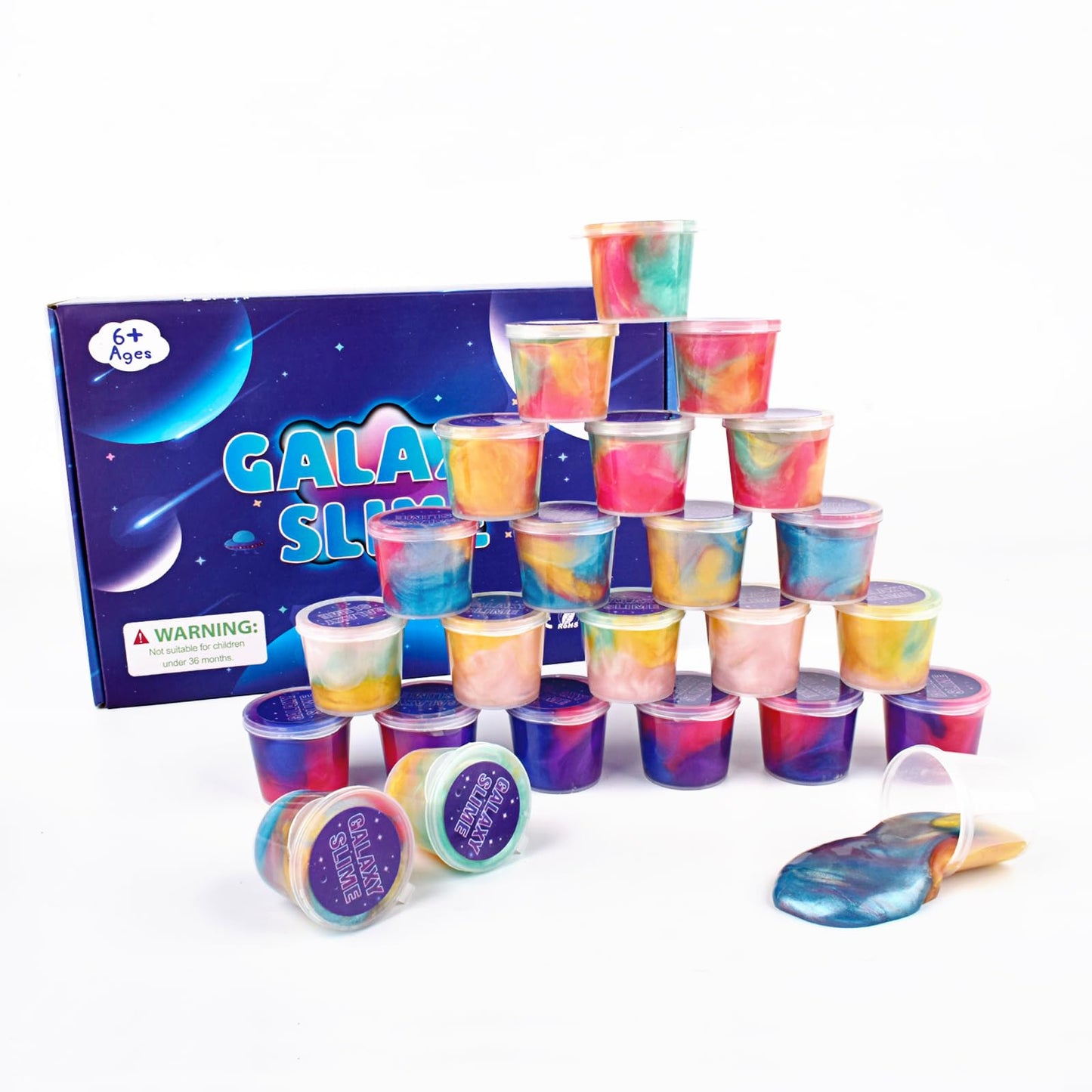 24 Pieces Galaxy Slime,Mini Slime Party Favors For Kids, Non-Sticky,Great Sludge Toys For Girls And Boys,Party Favors For Kids 4