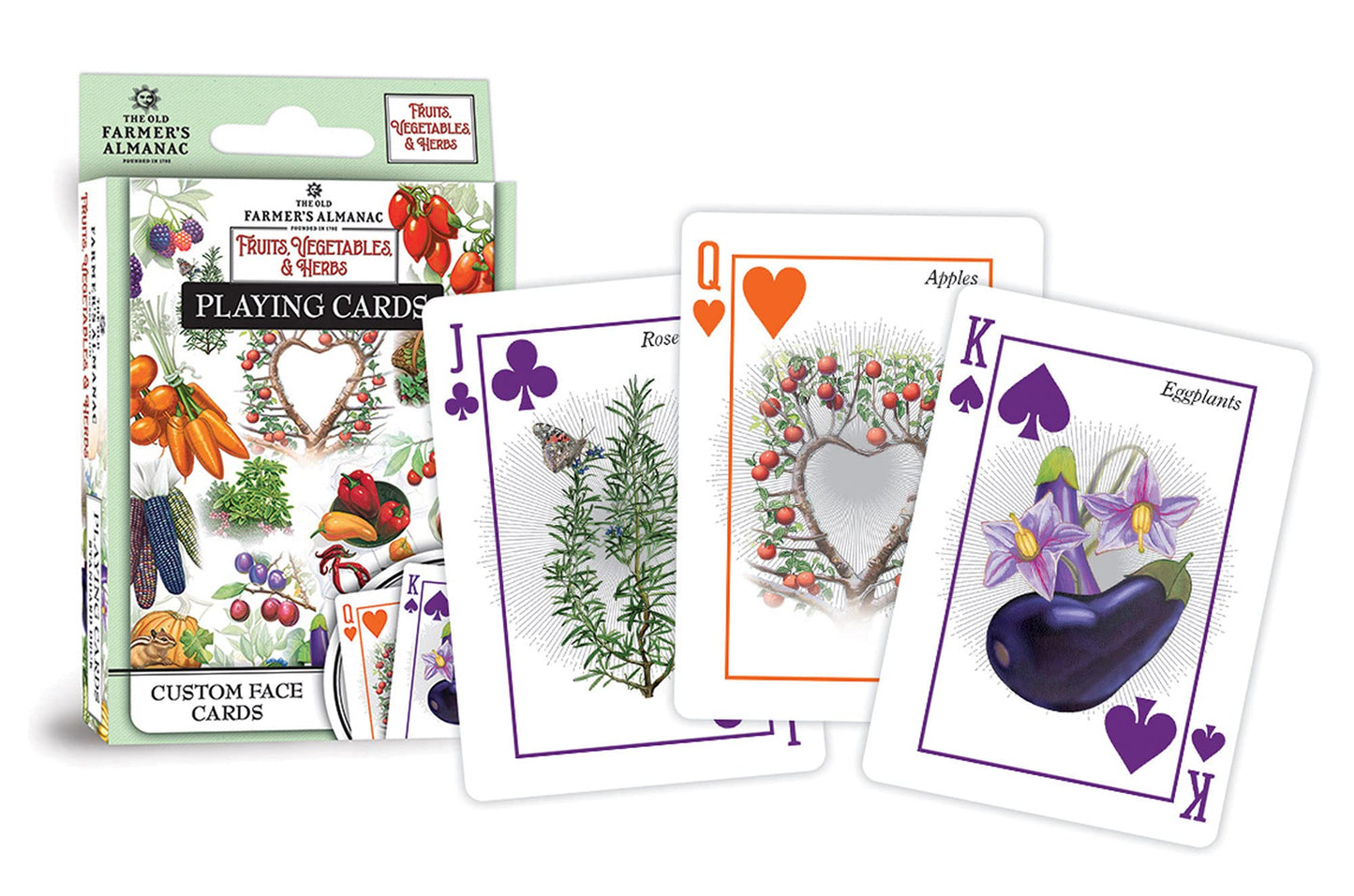 MasterPieces Family Games - Farmers Almanac Fruits Vegetables & Herbs Playing Cards - Officially Licensed Playing Card Deck for