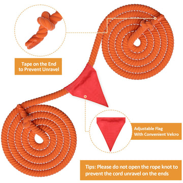 Thadavo Field Day Tug Of War Rope With Flag For Kids And Adults, Family Reunion Birthday Party Games, Summer Outside Lawn Games,