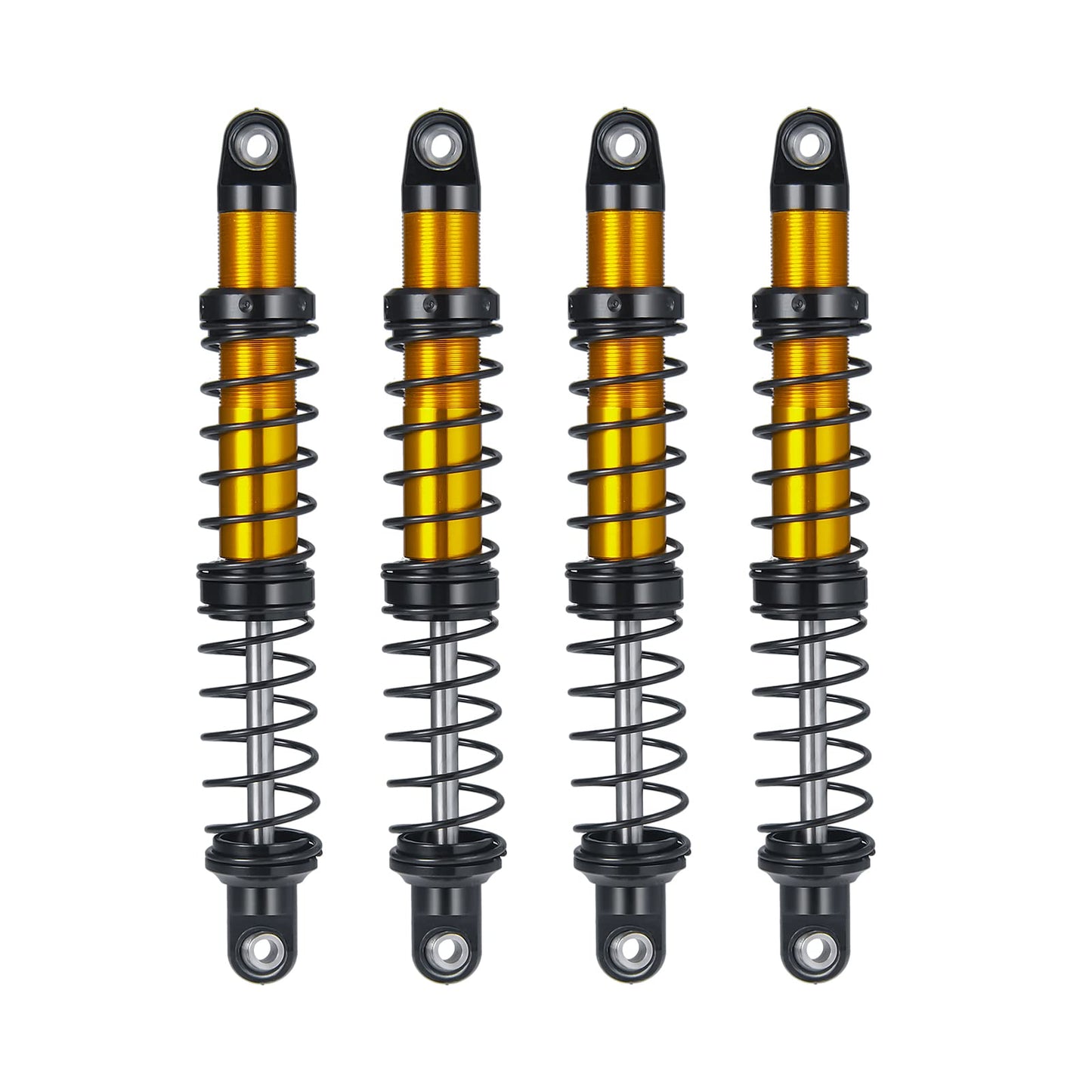 Que-T 4Pcs Aluminum Alloy Rc Shock Absorber For Axial Scx10 90046 D90 Trx4 Wraith 1/10 Crawler Car (100Mm)