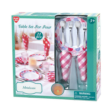 PlayGo Table Metalware Playset (21 Piece) (Set of 4)