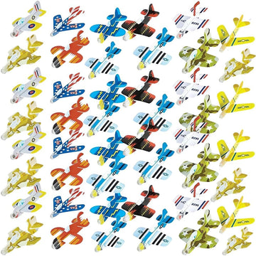 Rhode Island Novelty 72-Pack Foam Glider Assortment - 4 Inch Assorted Colors - Model GDAST72