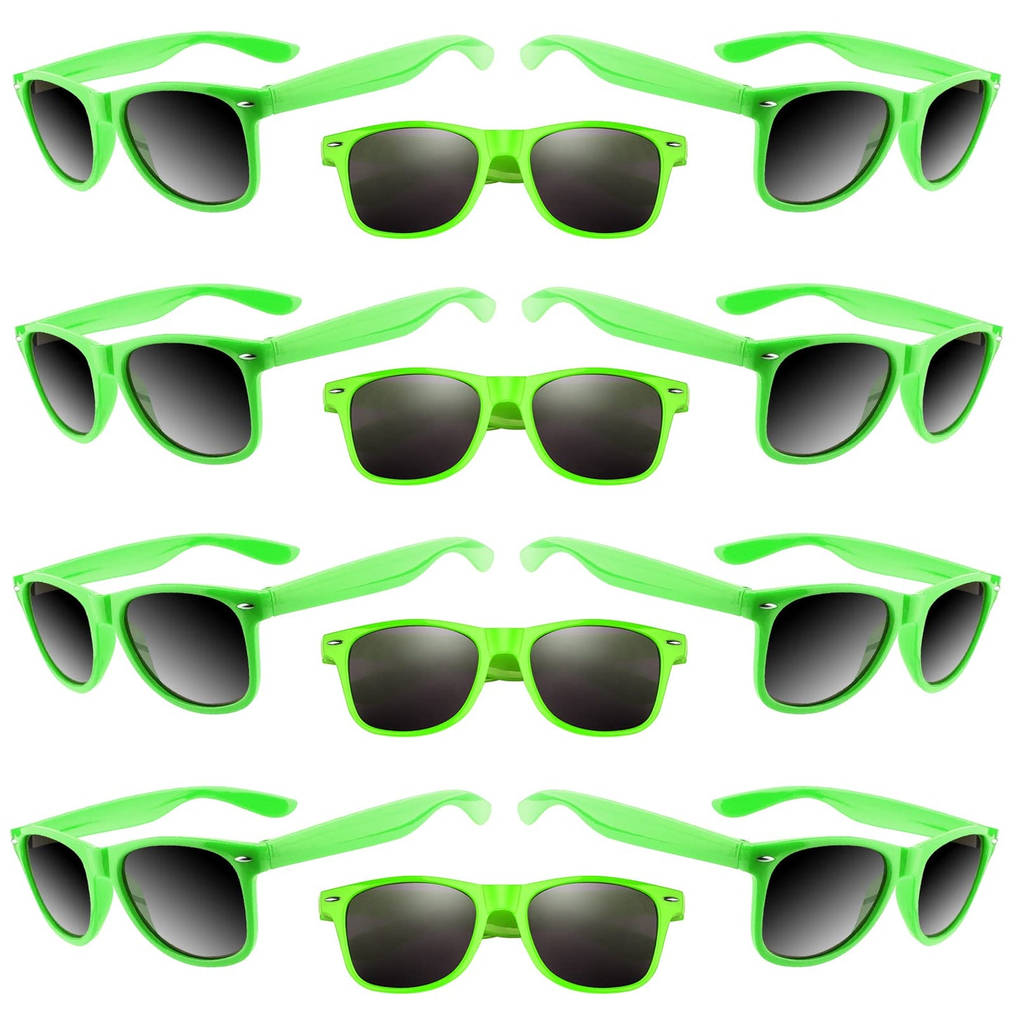 Tuparka 20 Pack Kids Sunglasses Bulk For Summer Pool Party Favors Birthday Parties Goody Bag Fillers, Green