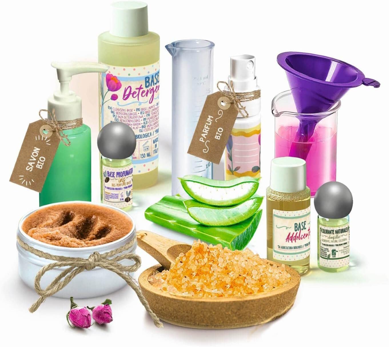 Clementoni - Science Lab-La Bio Cosmetique-Play For Future-Laboratory Child-Scientific Game-French Version, Made In Italy, 8 Years And More, 52487