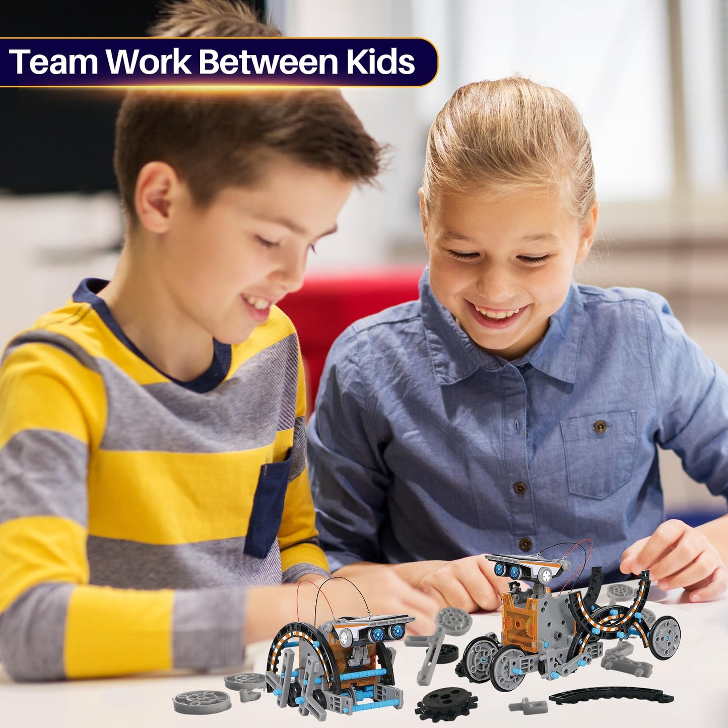 COBFDHA STEM Toys for Boys 8-13, Solar Robot Science Kits, Educational Building Projects, Christmas Birthday Gifts for Kids