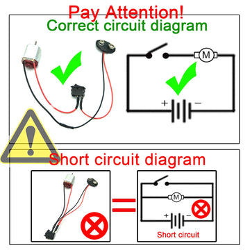6 Set DC Motors Kit, Mini Electric Hobby Motor 3V -12V 25000 RPM Strong Magnetic with 86Pcs Plastic Gears, 9V Battery Clip Conne