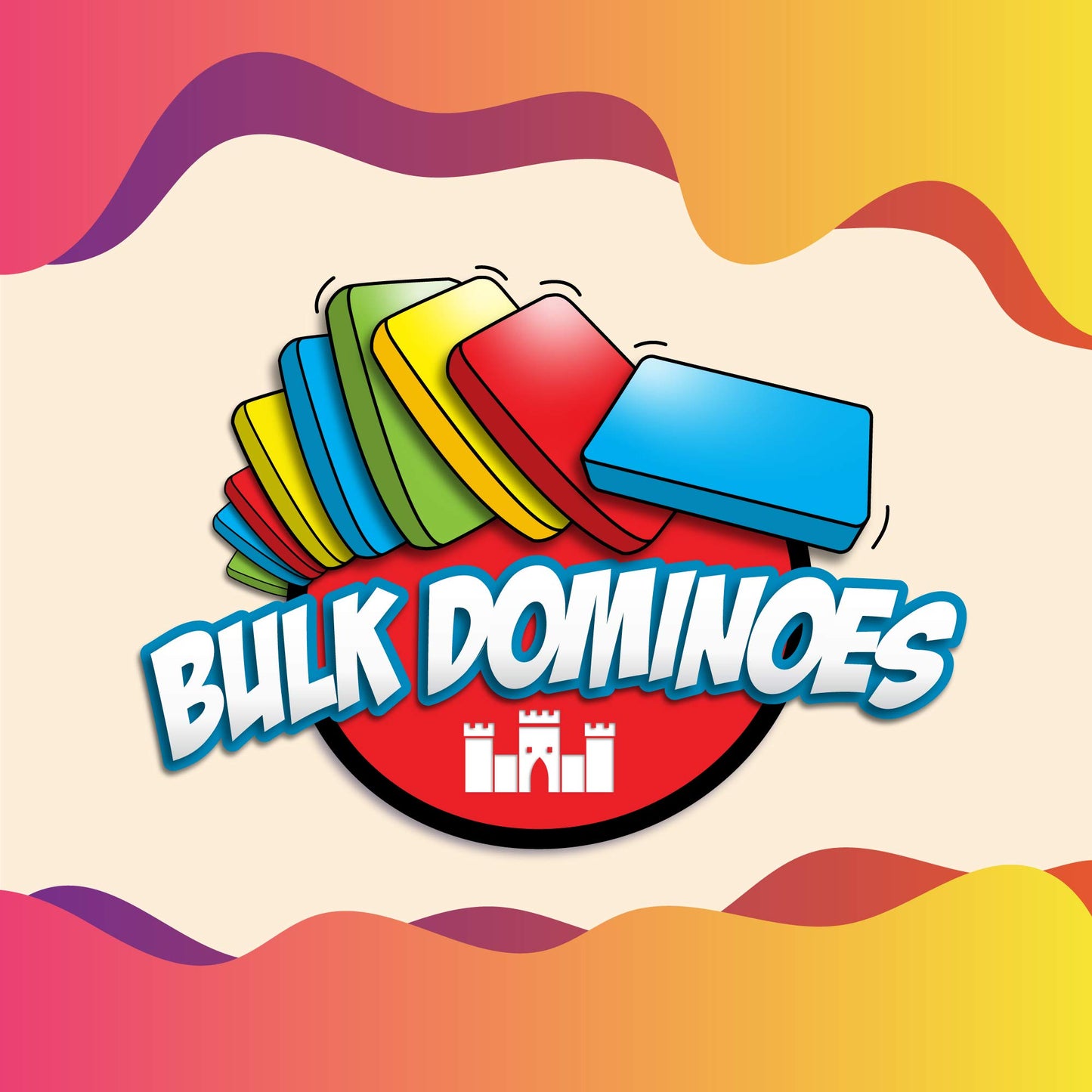 Bulk Dominoes Plastic Bulk 100pcs - Building and Stacking and Chain Reaction Toppling STEAM Toy Blocks for Kids (Clear Blue)