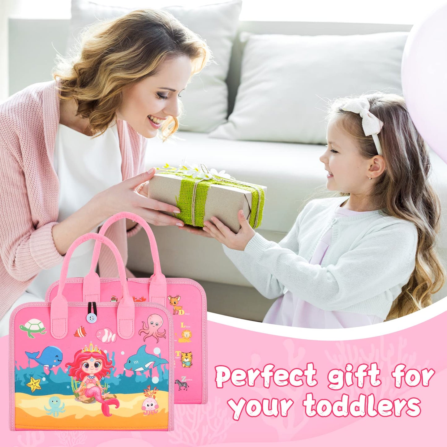 Khlerox Busy Board Montessori Toy for Toddlers, Educational Learning Activity Sensory Board, Developing Fine Motor Skills, Trave