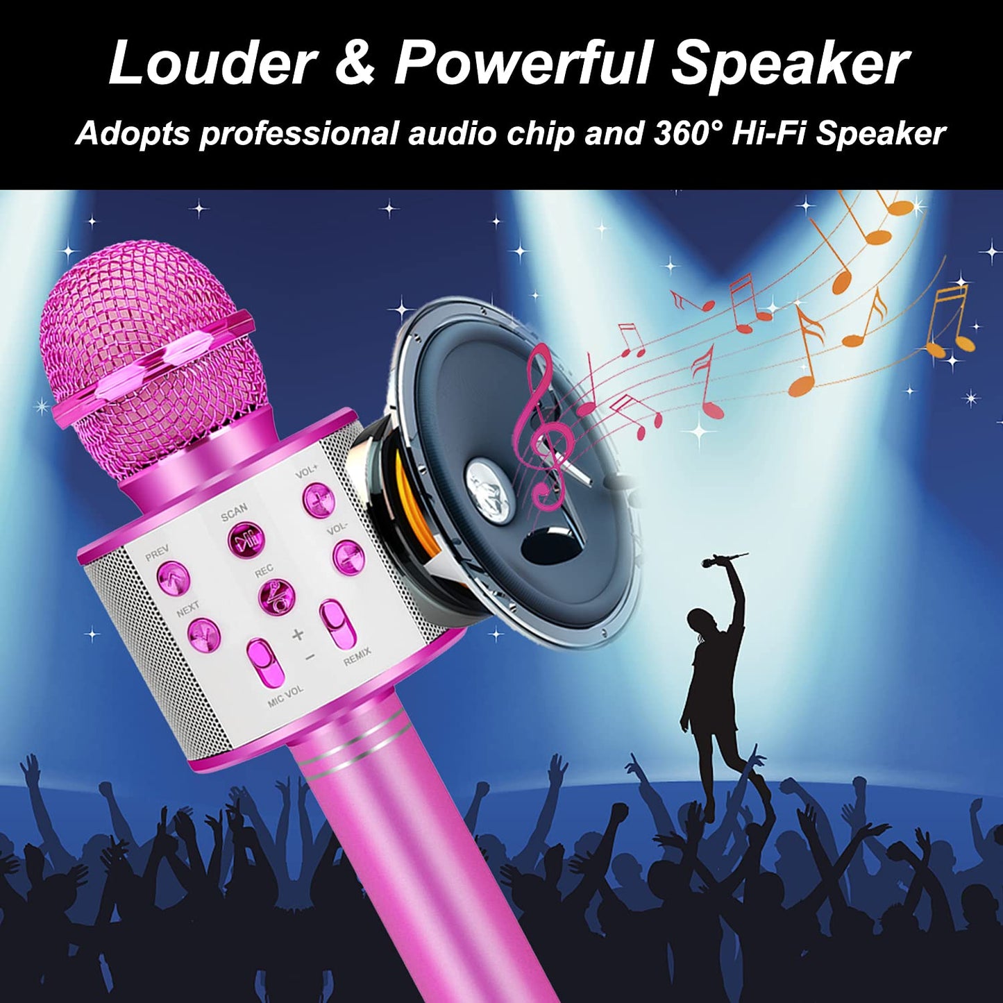 Zzlwan Kids Karaoke Microphone For Girl Toys: Christmas Birthday Gifts Ideas For 3 4 5 6 7 8 9 10 Year Old Girls