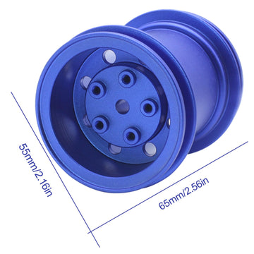 Hobohy Cw-01 Aluminum Wheels Hub Rims For Tamiya Cw01 Chassis Lunch Box Midnight Pumpkin Rc Car Upgrade Parts (Blue)