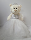 Kinnex Collections Since 1997 20'' Teddy Bear With Elegant Dress (Centerpiece) ~ B16631N-1 (White)