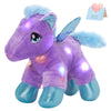 Bstaofy Light Up Pegasus Stuffed Animal Glow Unicorn Led Soft Plush Toys, Bedtime Nightlight Companion Gift For Kids On Christmas Birthday, Purple