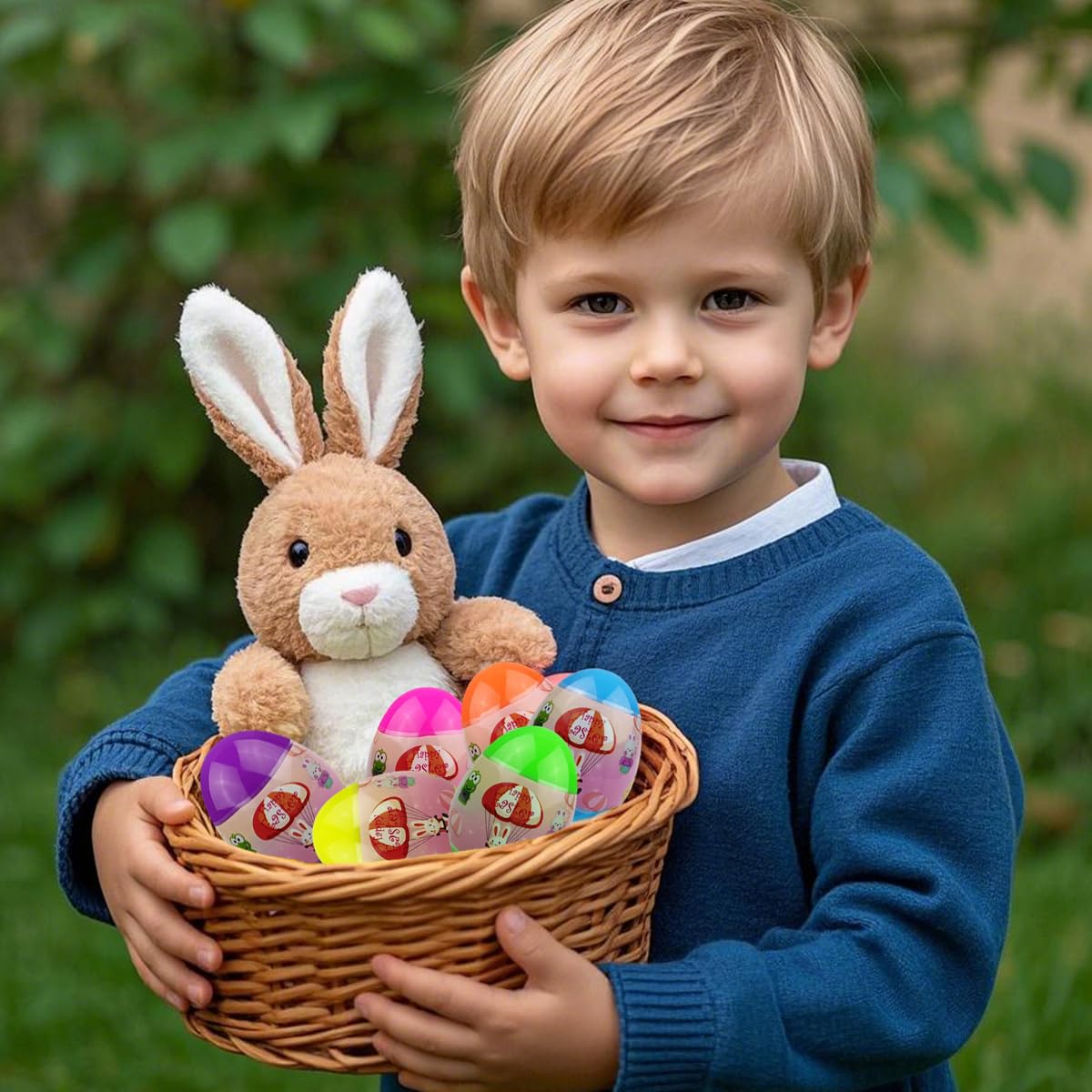 Pinkiwine 6 Pack Easter Eggs with Parachute Toys tossing Toy for Kids Boys Girls Easter Basket Stuffers Fillers Gifts Party Favors