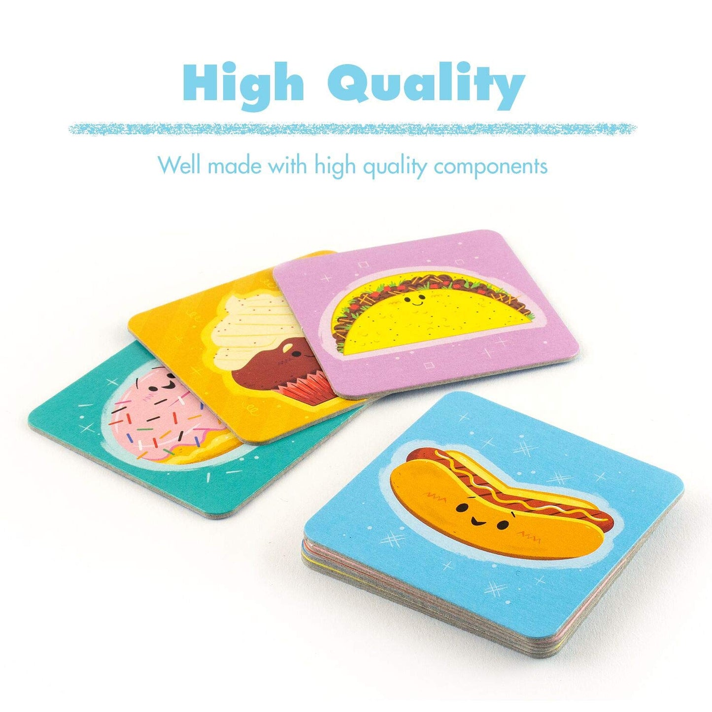 Ravensburger Foodie Favorites Memory Game - Quick & Engaging Matching Game | Enhances Focus & Memory Skills | Fun Food Illustrations | Ideal For Kids And Family Fun