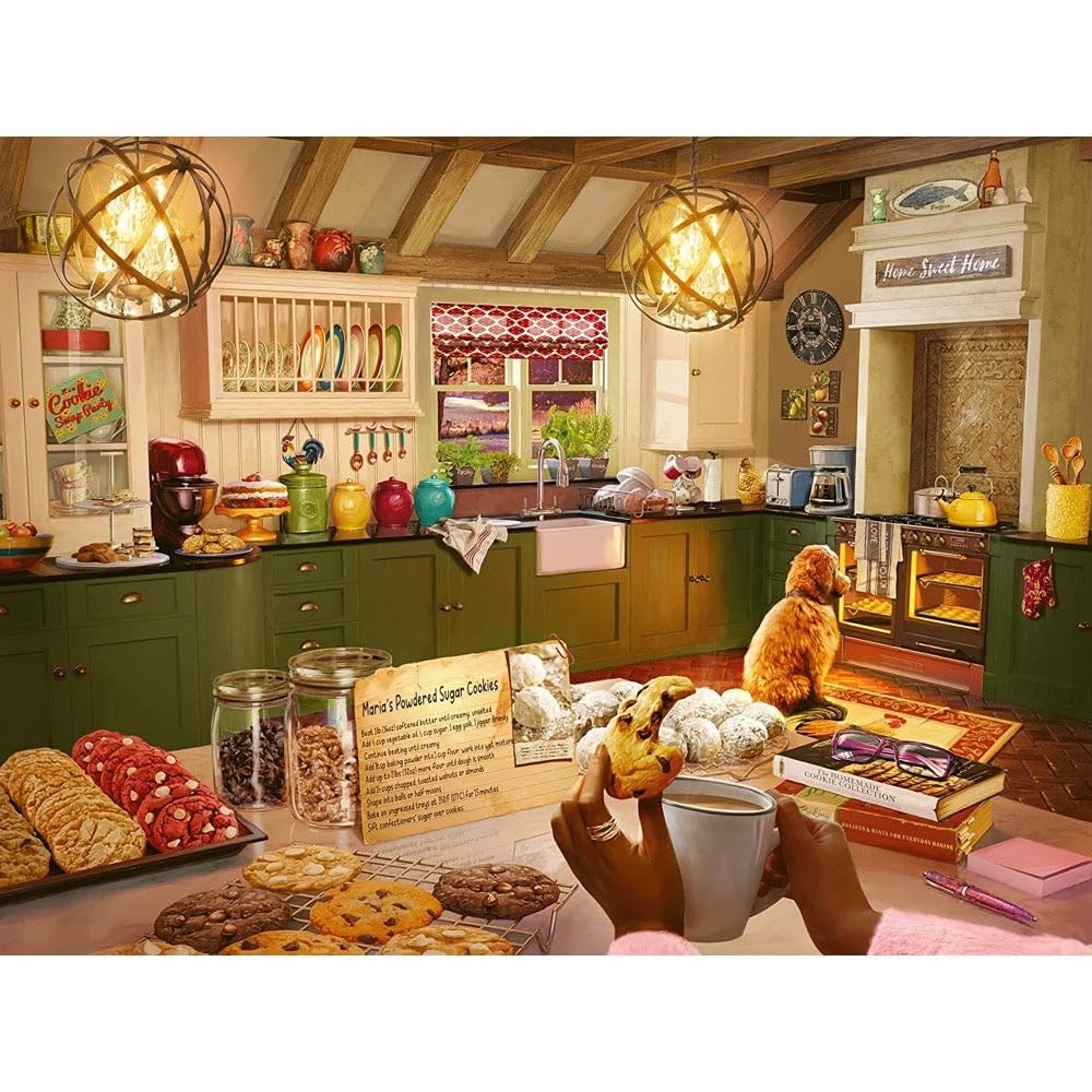 Ravensburger Cozy Kitchen 750 Piece Puzzle - Engaging Jigsaw Challenge | Unique Fit With Softclick Technology | Vibrant, Glare-Free Imagery | Ideal For Adults & Kids | Fsc Certified Eco-Friendly