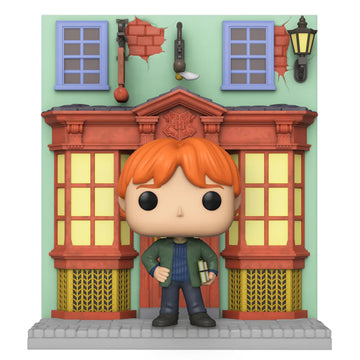Funko Pop! Deluxe: Harry Potter - Ron Weasley Quidditch Supplies, Special Edition Multicolor Exclusive #142