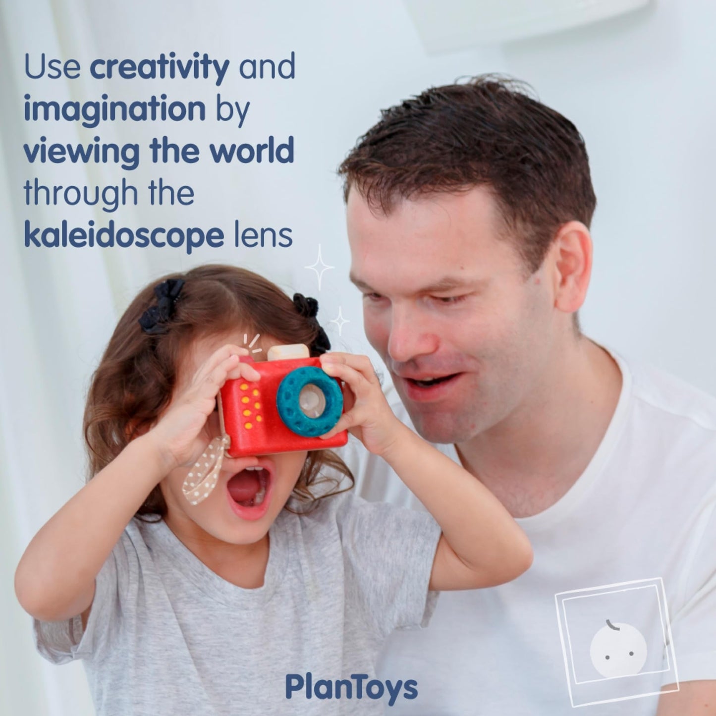 Plantoys My First Camera Toddler Toys With Adjustable Kaleidoscope Lens And Clickable Shutter, Sustainably-Made With Non Toxic M