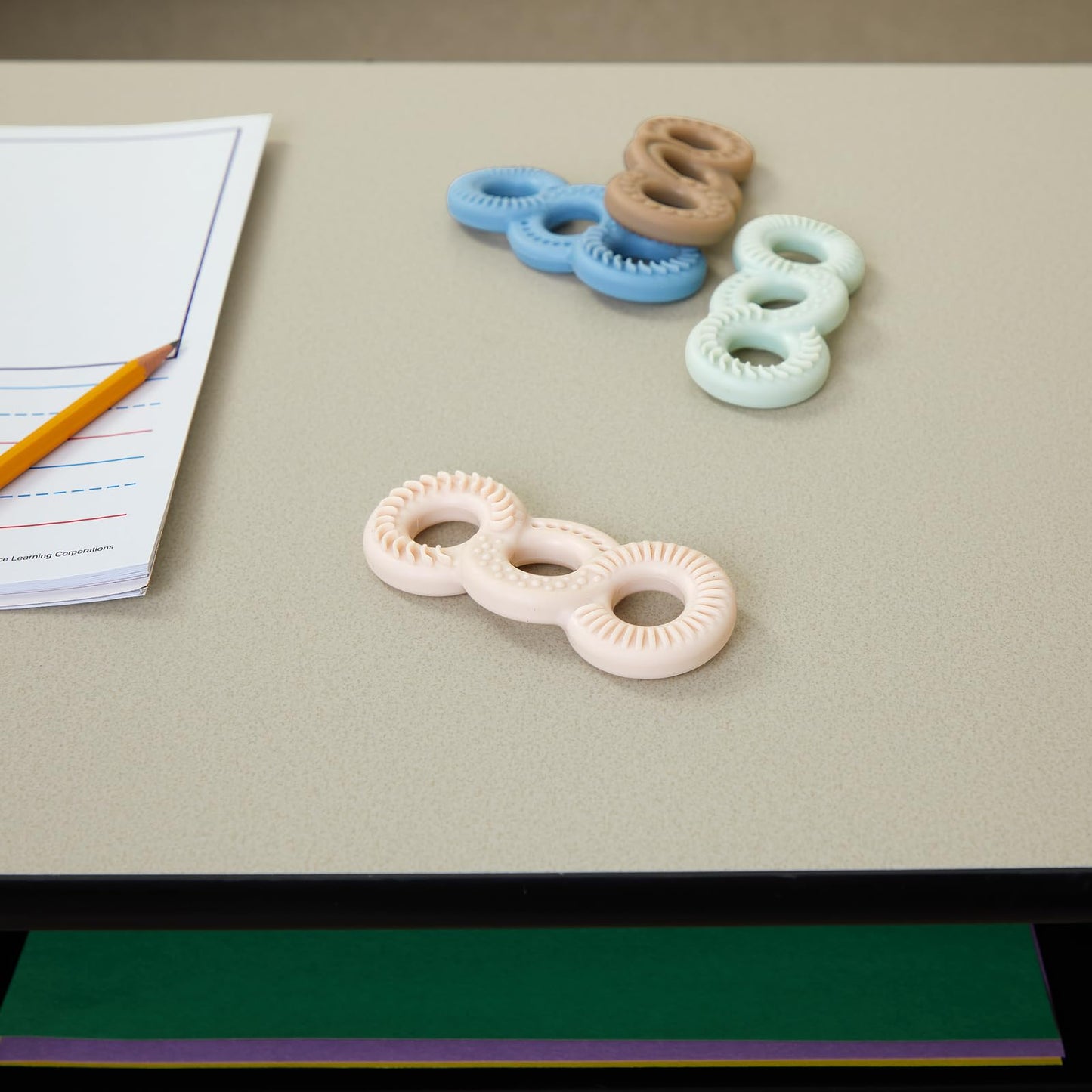 Really Good Stuff Sensory Fidget Tactile Triple Infinity Loop-Set of 4