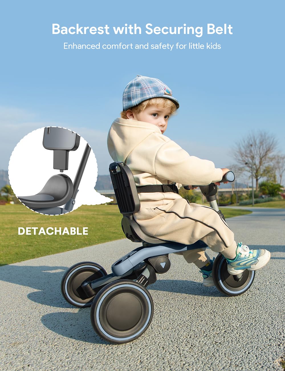 besrey Tricycle for Toddlers 1-3, Toddler Bike, Birthday Gifts and Toys for Boys and Girls, Toddler Tricycle with Push Handle an
