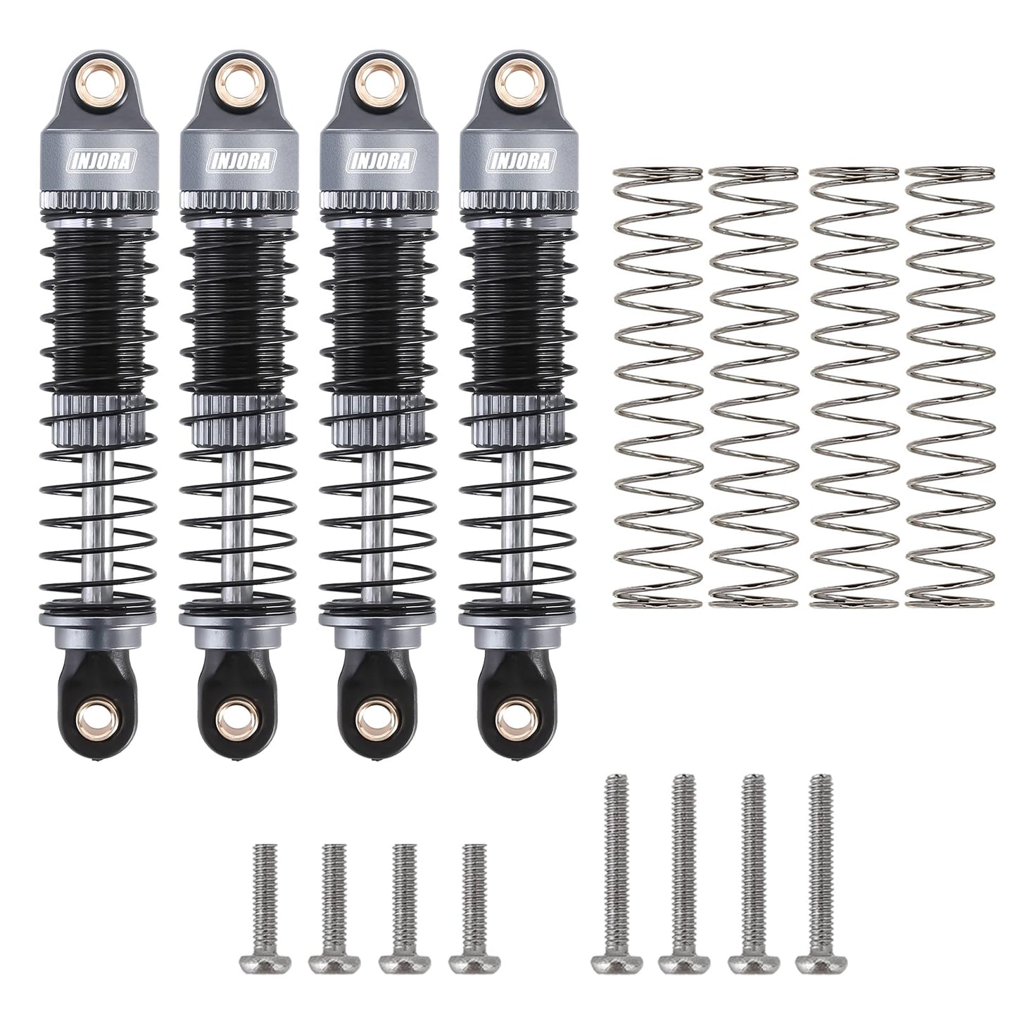 INJORA 53mm Shocks- Absorber Oil Threaded Damper for TRX4M TRX4MT 1/18 RC Crawler Upgrade