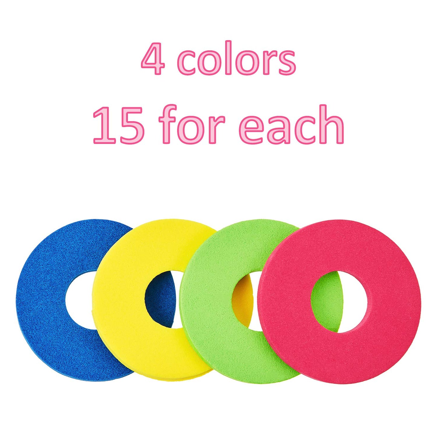 Sumind 120 Pieces Foam Disc Shooter Flying Foam Disc Toy For Remote Control Robot Toy, Red, Blue, Yellow, Green