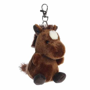 Aurora Adorable Palm Pals Truffle Brown Horse Clip-On - Fun Collectible Plush for Kids and mature-themed Collectors - Perfect for Decorating Rooms and Birthday Gifts - Brown 4 Inches