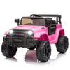 VALUE BOX Kids Ride On Truck 2.4G Remote Control Kids Electric Ride-on Car 12V Battery Motorized Vehicles Age 3-5 w/ 3 Speeds Spring Suspension LED Lights Horn Music Player Seat Belts (Pink)